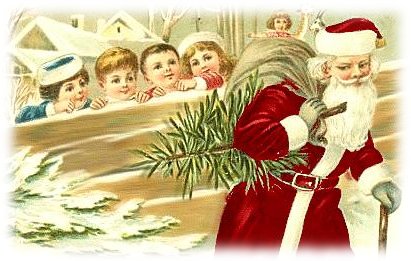 Children watching Santa